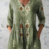 Everly | Long Blouse with V-Neck