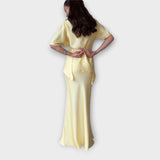 Finja - Sárga Off-Shoulder Szett Kötött Elülső Rész