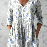 Lenora | Long Blouse with V-Neck