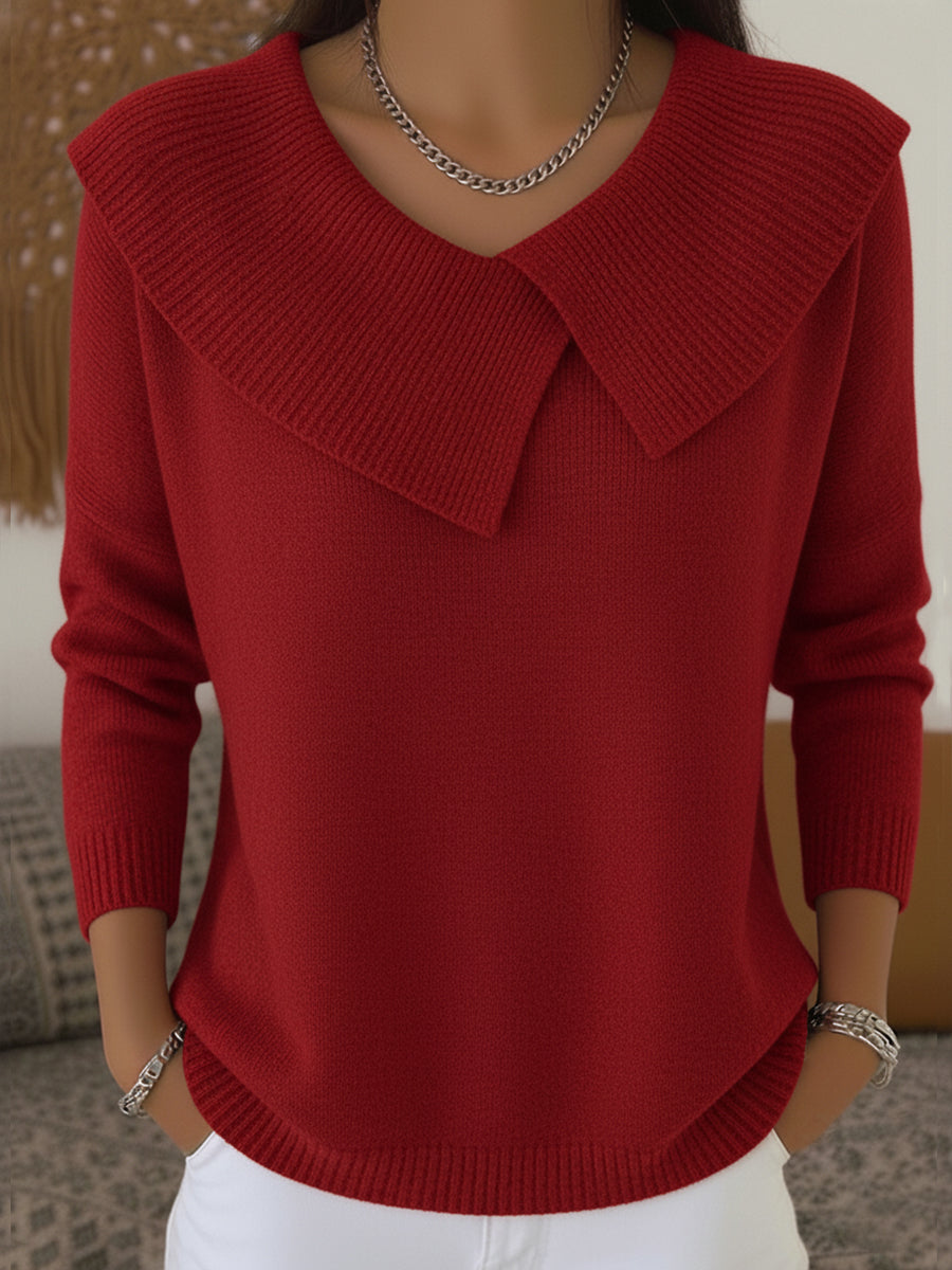 Soledad | Warmer Pullover mit Umlegekragen