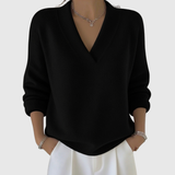Faye | Weicher V-Ausschnitt Pullover im lässigen Stil