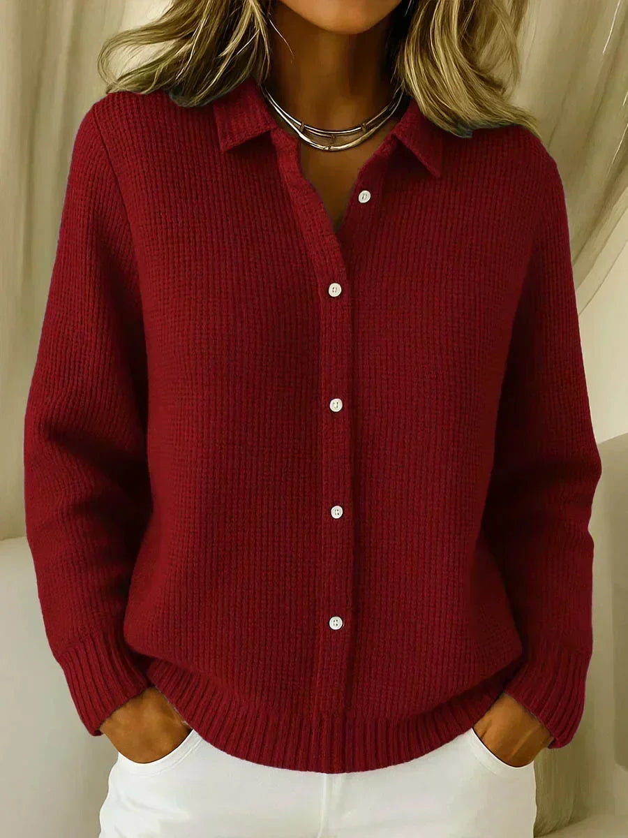 Carmela | Texturierte Strickjacke mit Knöpfen