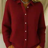Carmela | Texturierte Strickjacke mit Knöpfen