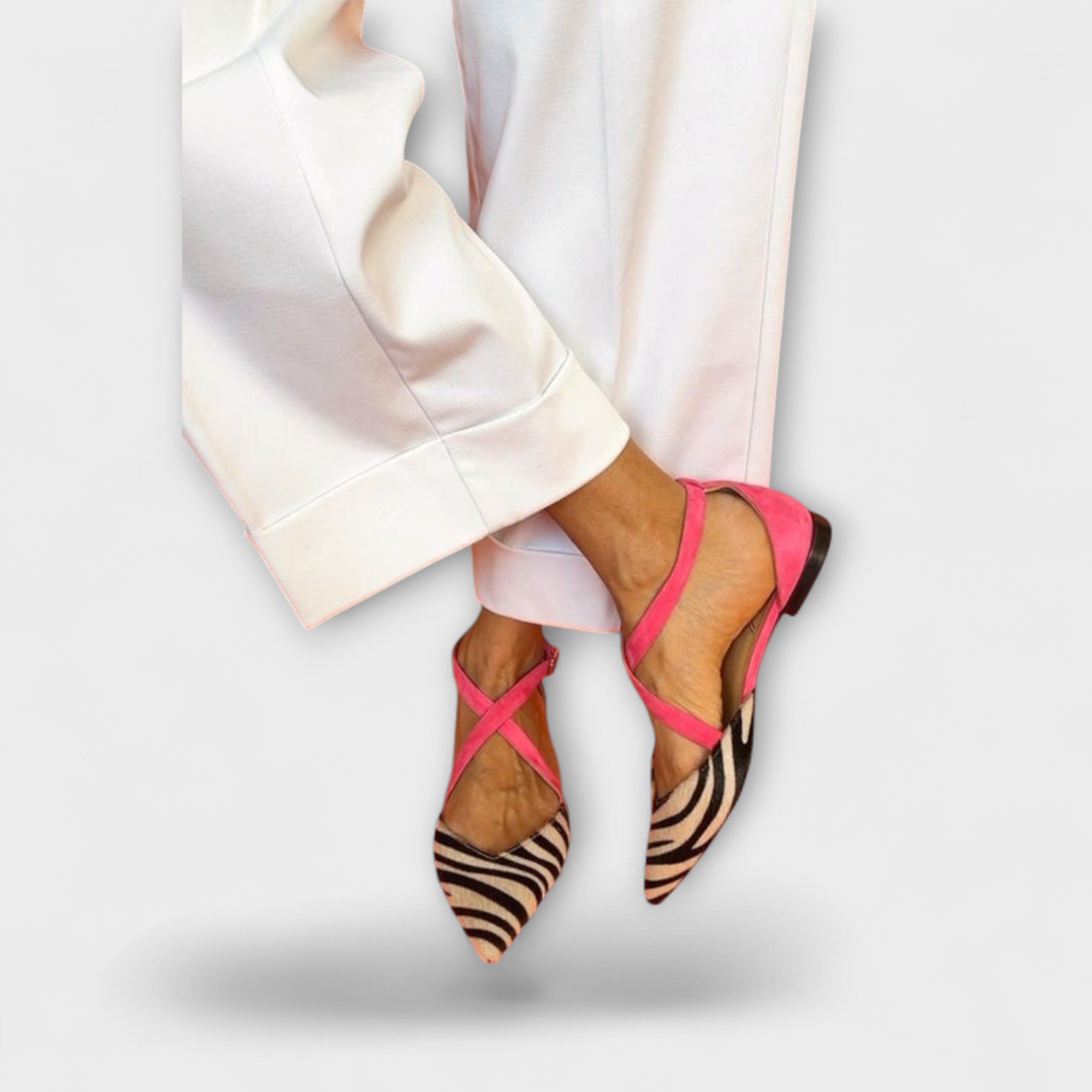 Sieghild - Zebra-Slingback rózsaszínben
