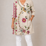 Lottie | Long Blouse with V-Neck
