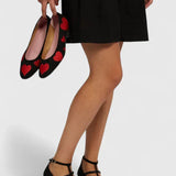 Lieselotte - Fekete T-Steg-Pumps