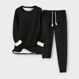 Mia - Fekete Thermo-Fleece Szett