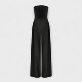 Amélie - Elegáns sötétkék bandeau overall