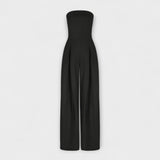 Amélie - Elegáns sötétkék bandeau overall