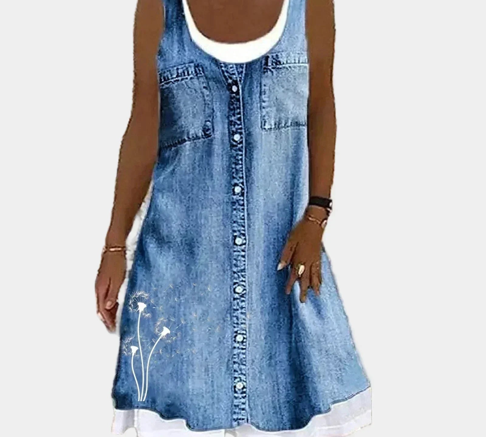 Elegant and Soft Denim Dress