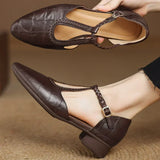 Anthea™ Elegant Braided Leather Shoes