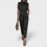 Fény Szett - Khaki színű elegáns Jumpsuit szett