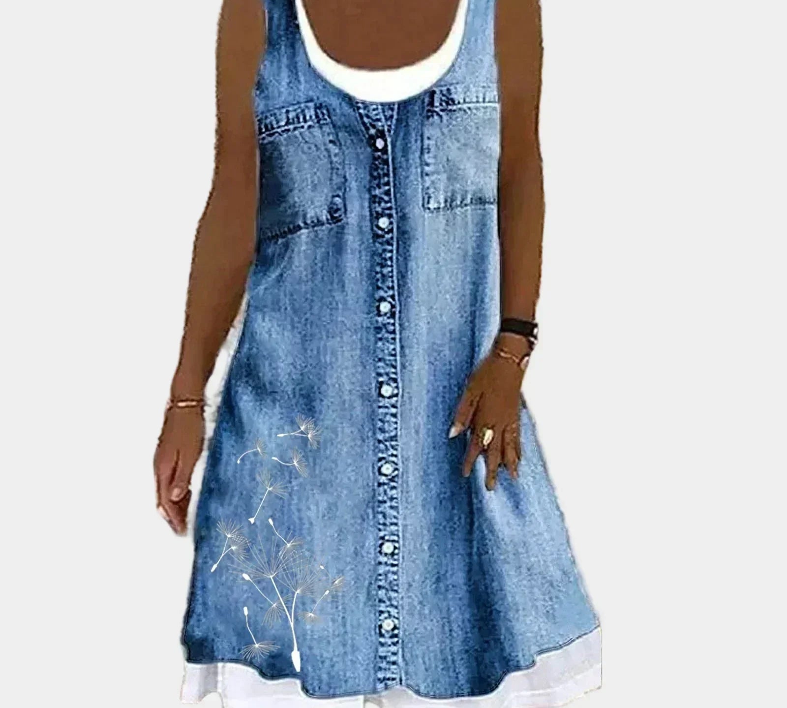 Elegant and Soft Denim Dress