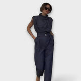 Fény Szett - Khaki színű elegáns Jumpsuit szett