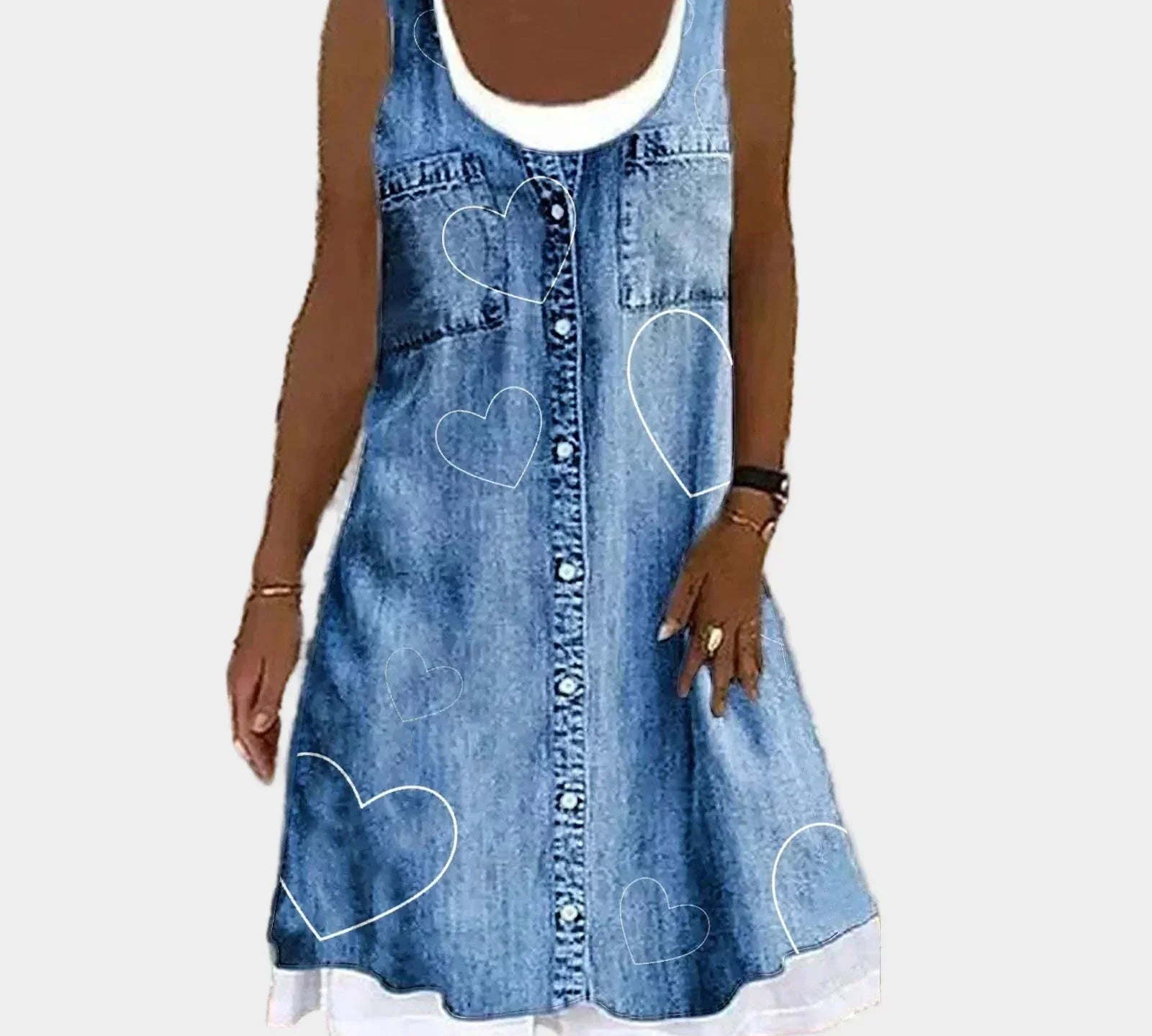 Elegant and Soft Denim Dress