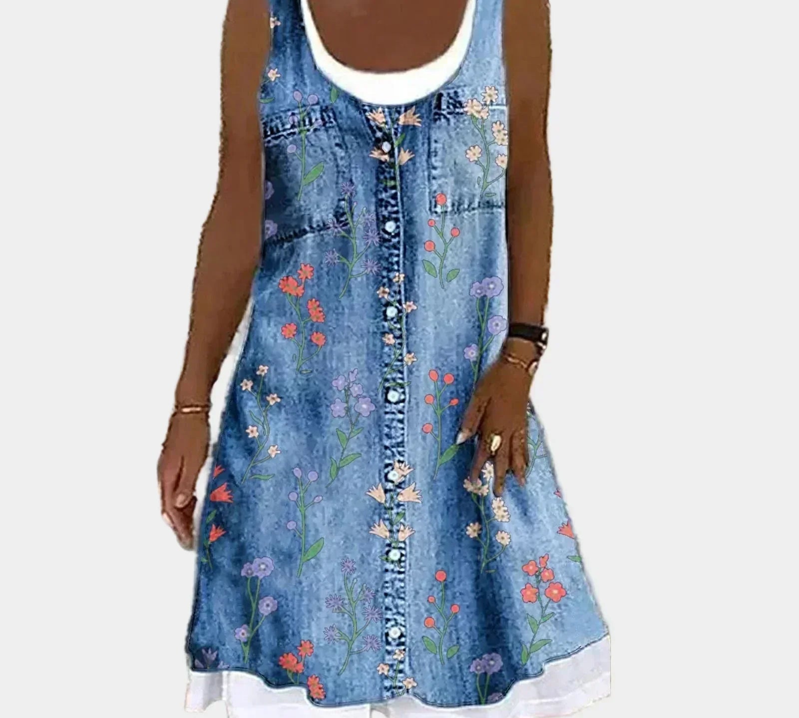 Elegant and Soft Denim Dress