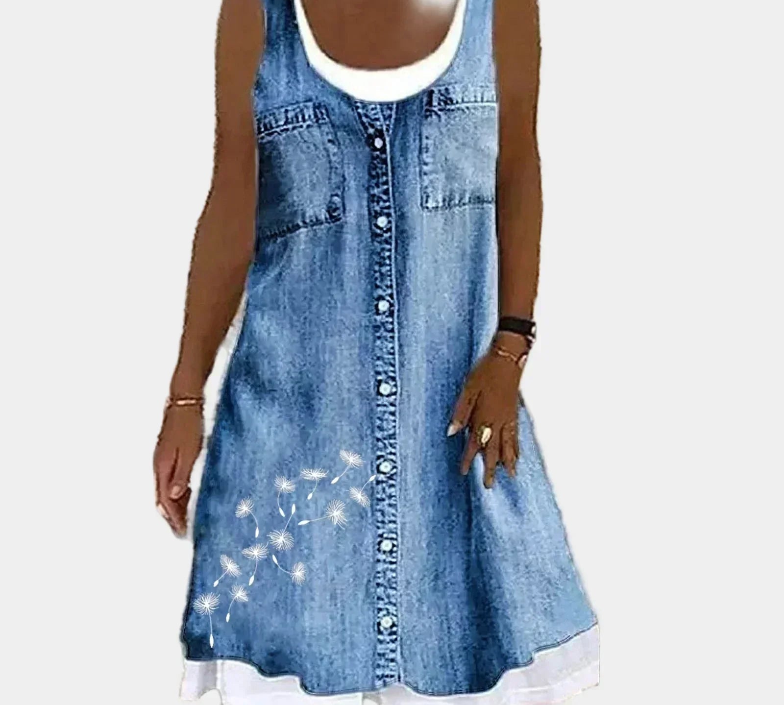 Elegant and Soft Denim Dress