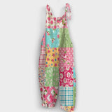 Ariel - Kötött overall Bohém patchworkkal