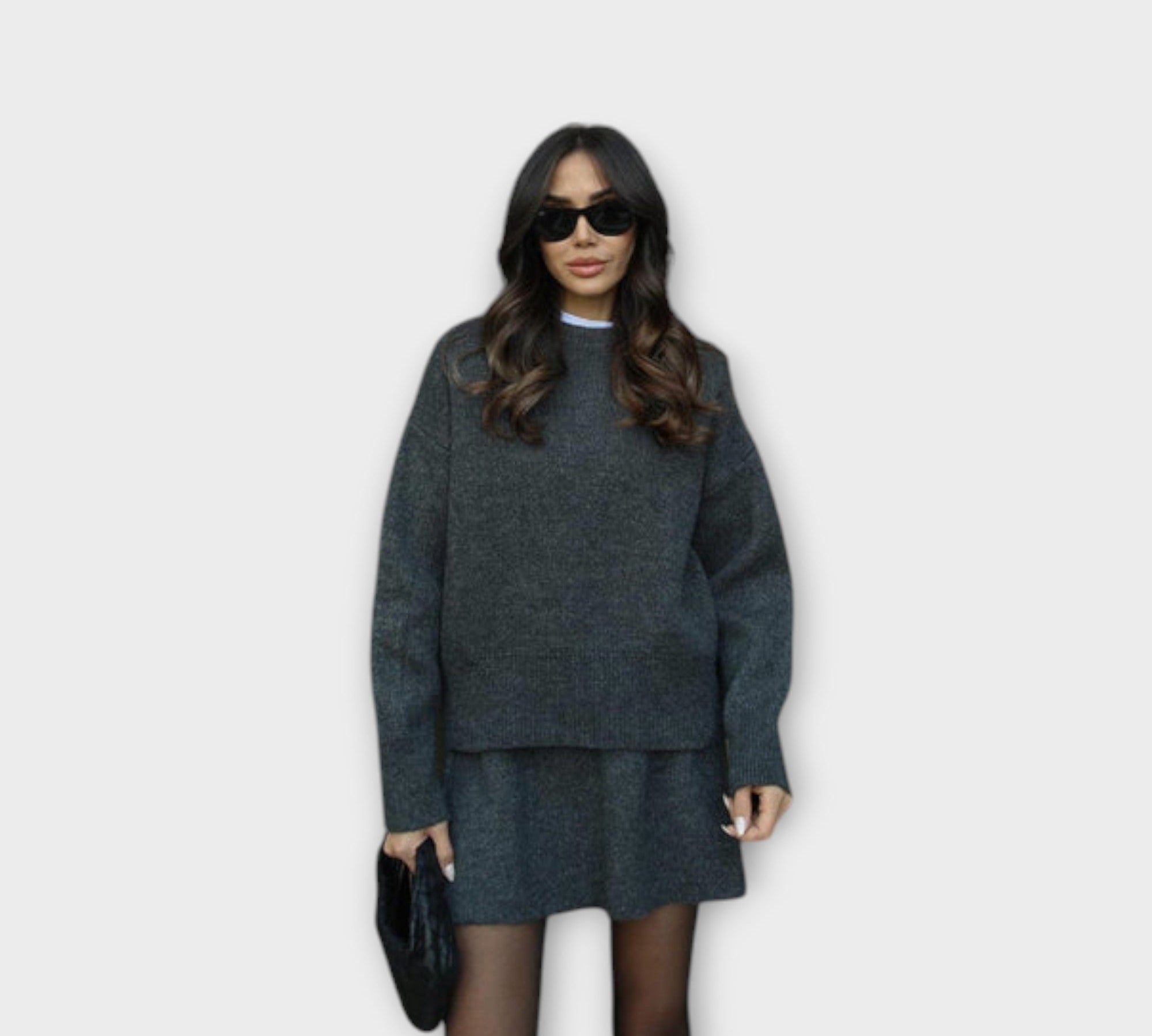 Carol - Black Relaxed Knit Set