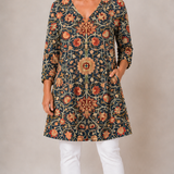 Lilian | Long Blouse with V-Neck