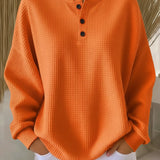 Milagros | Henley Sweatshirt mit Struktur