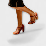 Liesel - Barna T-strap Magassarkú
