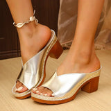 Navy™ Orthopaedic Thick Heel Sandals