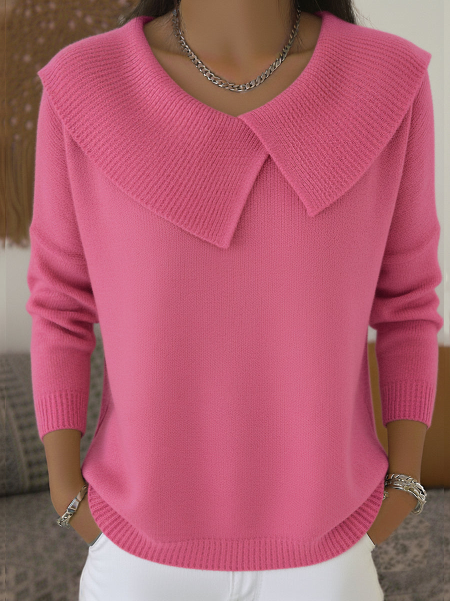 Soledad | Warmer Pullover mit Umlegekragen