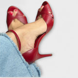Mathilde - Piros Pántos Stiletto