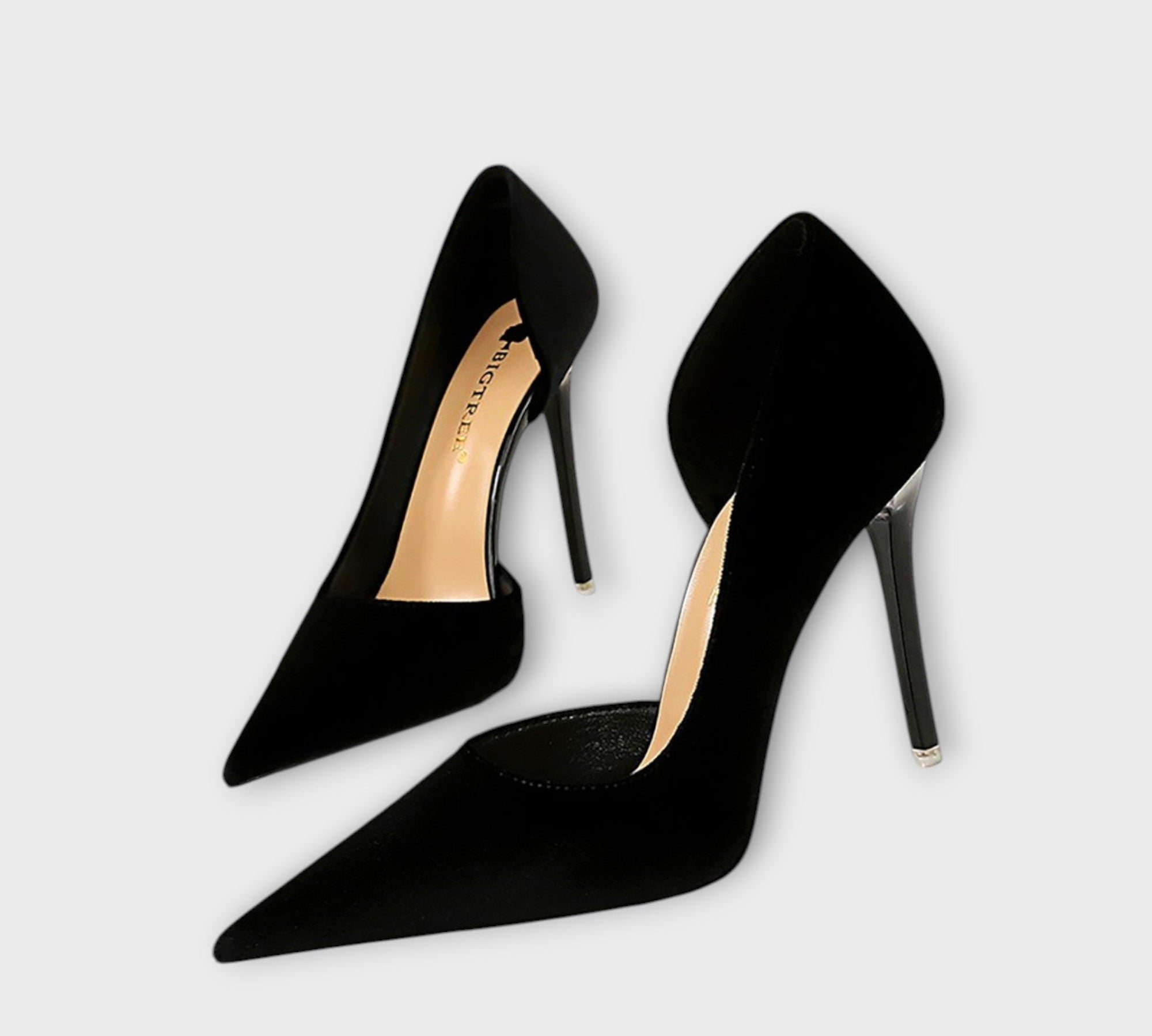 Brunhild - Green Velvet High Heels