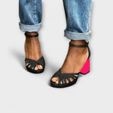 Friederike - Peep-toe magassarkú cipők kivágásokkal