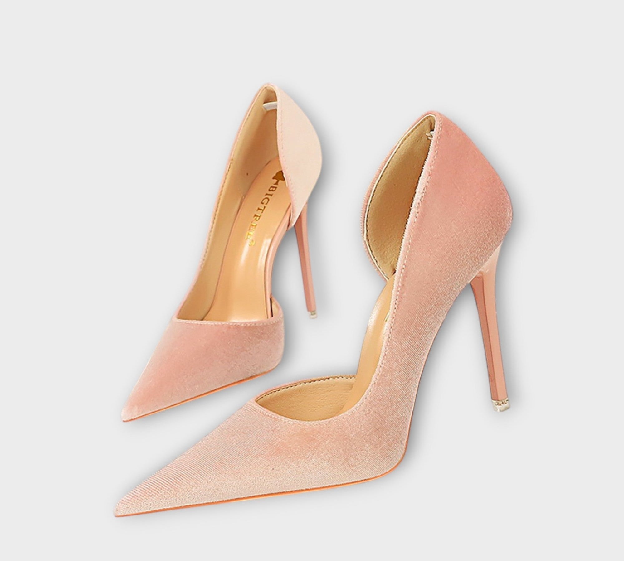 Brunhild - Green Velvet High Heels