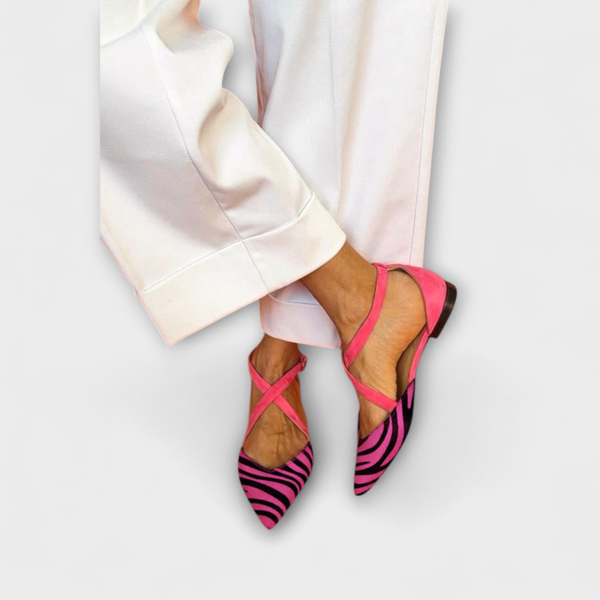 Sieghild - Zebra-Slingback rózsaszínben