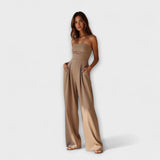 Amélie - Elegáns sötétkék bandeau overall