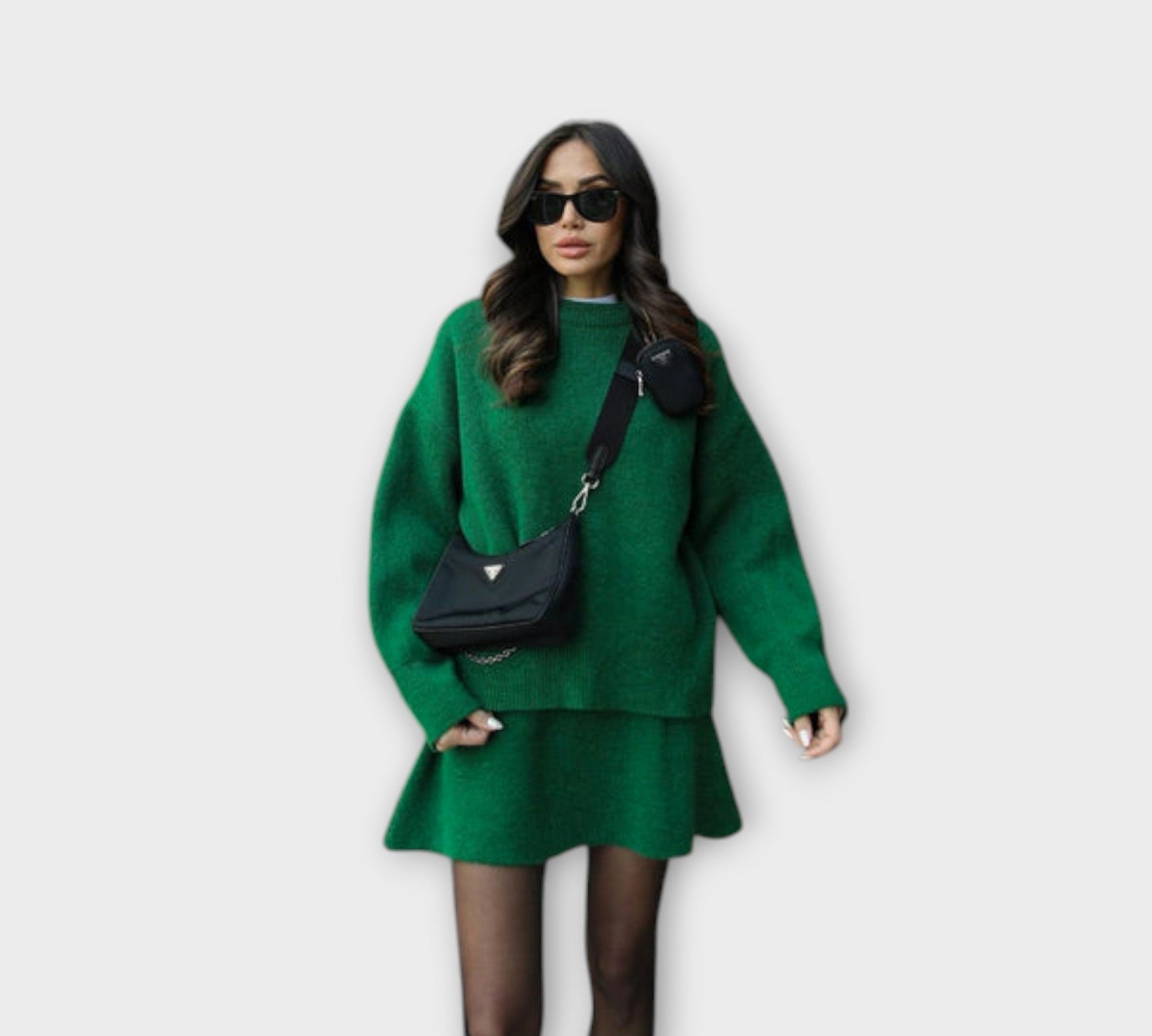 Carol - Black Relaxed Knit Set
